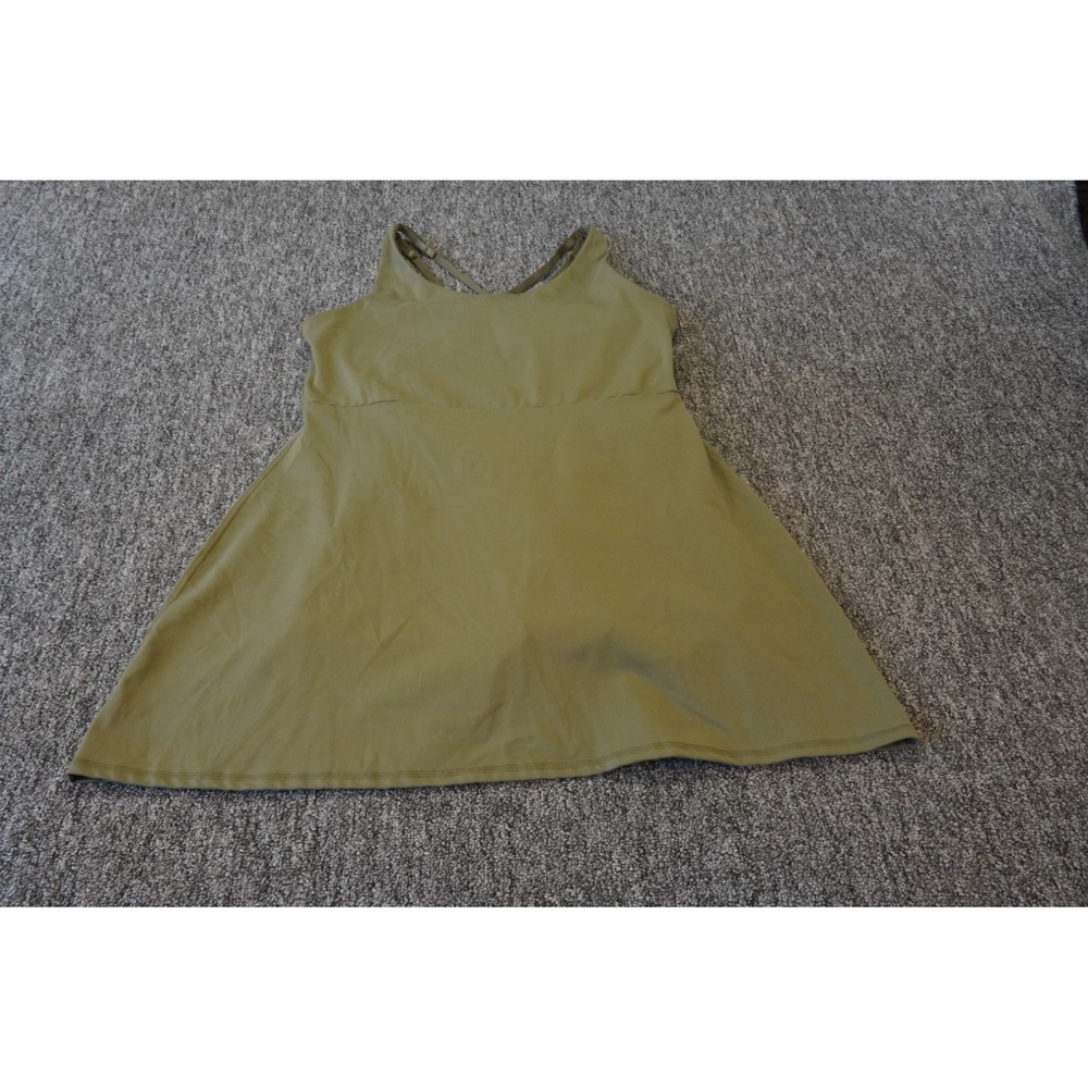 Laundry By Shelli Segal Exercise Tennis Dress Womens XL Olive Built-in Shorts